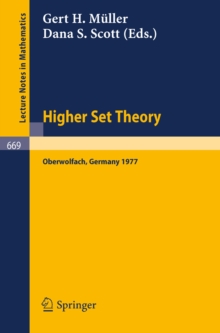 Higher Set Theory : Proceedings, Oberwolfach, Germany, April 13-23, 1977