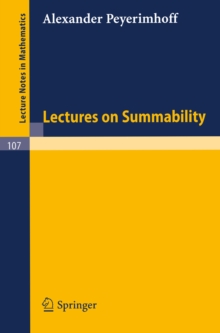 Lectures on Summability