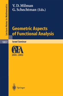 Geometric Aspects of Functional Analysis : Israel Seminar 2001-2002