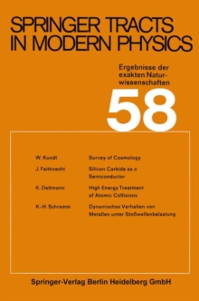 Springer Tracts in Modern Physics : Ergebnisse der exakten Naturwissenschaften