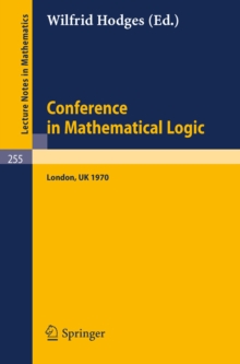 Conference in Mathematical Logic - London '70