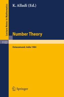 Number Theory : Proceedings of the 4th Matscience Conference held at Otacamund, India, January 5-10, 1984