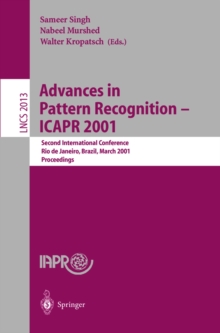 Advances in Pattern Recognition - ICAPR 2001 : Second International Conference Rio de Janeiro, Brazil, March 11-14, 2001 Proceedings