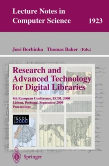 Research and Advanced Technology for Digital Libraries : 4th European Conference, ECDL 2000, Lisbon, Portugal, September 18-20, 2000 Proceedings