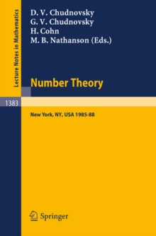 Number Theory : A Seminar held at the Graduate School and University Center of the City University of New York 1985-88