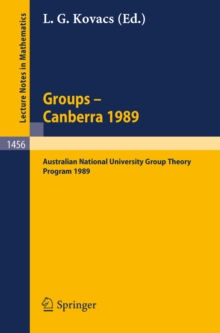 Groups - Canberra 1989 : Australian National University Group Theory Program 1989