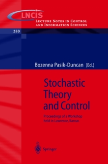 Stochastic Theory and Control : Proceedings of a Workshop held in Lawrence, Kansas