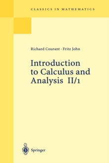 Introduction to Calculus and Analysis II/1, Paperback / softback Book Introduction to Calculus and Analysis II/1, Paperback / softback Book