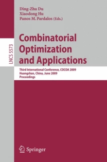 Combinatorial Optimization and Applications : Second International Conference, COCOA 2008, St. John's, NL, Canada, August 21-24, 2008, Proceedings