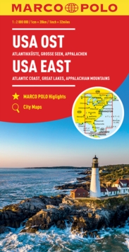 USA East Marco Polo Map : Atlantic Coast, Great Lakes and Appalachian Mountains