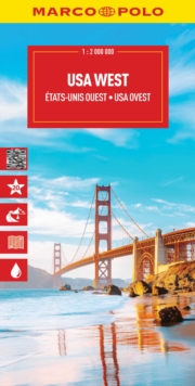 USA West Marco Polo Map : Pacific Coast, Sierra Nevada, Rocky Mountains