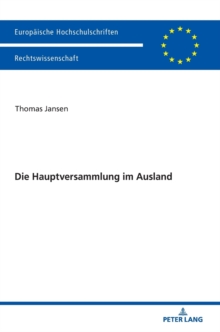 Die Hauptversammlung Im Ausland, Hardback Book Die Hauptversammlung Im Ausland, Hardback Book