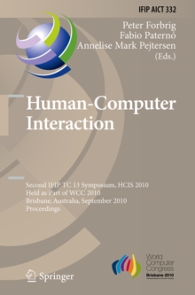 Human-Computer Interaction : Second IFIP TC 13 Symposium, HCIS 2010, Held as Part of WCC 2010, Brisbane, Australia, September 20-23, 2010, Proceedings