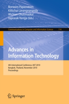 Advances in Information Technology : 4th International Conference, IAIT 2010, Bangkok, Thailand, November 4-5, 2010, Proceedings