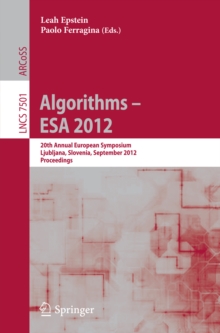 Algorithms -- ESA 2012 : 20th Annual European Symposium, Ljubljana, Slovenia, September 10-12, 2012. Proceedings