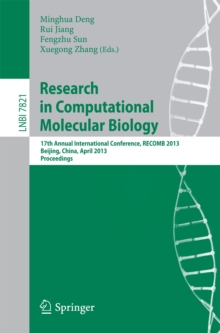 Research in Computational Molecular Biology : 17th Annual International Conference, RECOMB 2013, Beijing, China, April 7-10, 2013. Proceedings