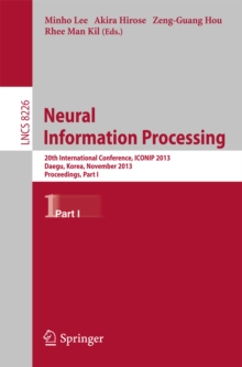 Neural Information Processing : 20th International Conference, ICONIP 2013, Daegu, Korea, November 3-7, 2013. Proceedings, Part I