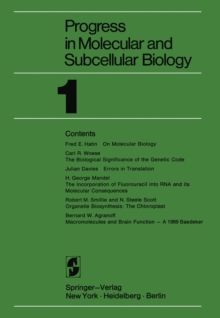 Progress in Molecular and Subcellular Biology