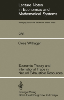 Economic Theory and International Trade in Natural Exhaustible Resources