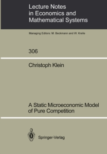 A Static Microeconomic Model of Pure Competition