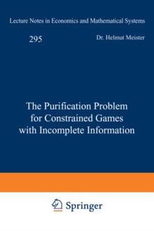 The Purification Problem for Constrained Games with Incomplete Information