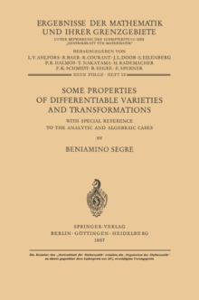 Some Properties of Differentiable Varieties and Transformations : With Special Reference to the Analytic and Algebraic Cases