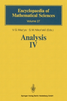 Analysis IV : Linear and Boundary Integral Equations