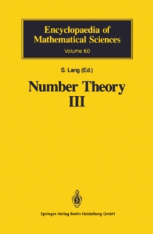 Number Theory III : Diophantine Geometry