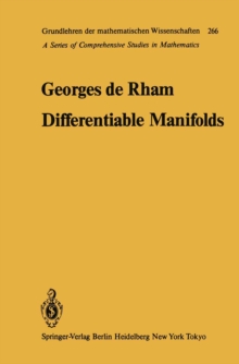 Differentiable Manifolds : Forms, Currents, Harmonic Forms