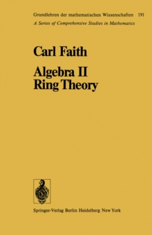 Algebra II Ring Theory : Vol. 2: Ring Theory