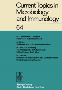 Current Topics in Microbiology and Immunology : Ergebnisse der Mikrobiologie und Immunitatsforschung Volume 64