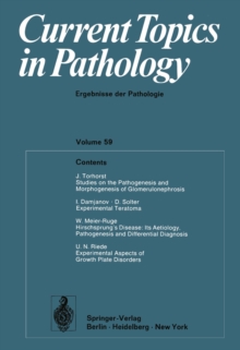 Current Topics in Pathology : Ergebnisse der Pathologie