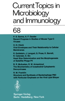 Current Topics in Microbiology and Immunology / Ergebnisse der Mikrobiologie und Immunitatsforschung : Volume 68