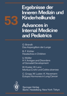 Ergebnisse der Inneren Medizin und Kinderheilkunde/Advances in Internal Medicine and Pediatrics : Neue Foige