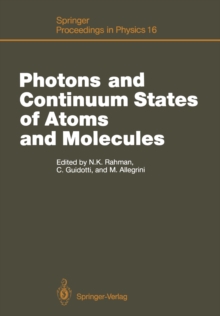 Photons and Continuum States of Atoms and Molecules : Proceedings of a Workshop Cortona, Italy, June 16-20, 1986