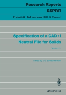 Specification of a CAD*I Neutral File for Solids : Version 2.1