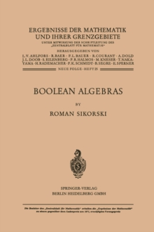 Boolean Algebras : Reihe: Reelle Funktionen (First Edition)