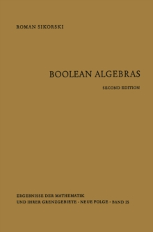 Boolean Algebras : Reihe: Reelle Funktionen (Second Edition)