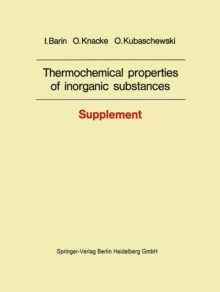 Thermochemical properties of inorganic substances : Supplement