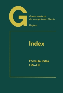 Gmelin Handbuch der Anorganischen Chemie : Index