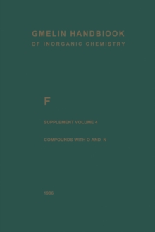 F Fluorine : Compounds with Oxygen and Nitrogen