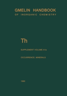 Th Thorium : Natural Occurrence. Minerals (Excluding Silicates)