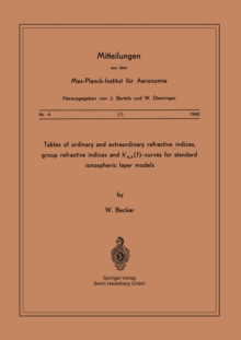 Tables of Ordinary and Extraordinary Refractive Indices, Group Refractive Indices and h'o,x(f)-Curves for Standard Ionospheric Layer Models