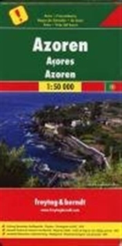 Azores, Special Places Of Excursion Road Map 1:50 000