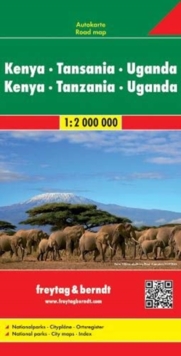 Kenya - Tanzania - Uganda - Rwanda Road Map 1:2 000 000