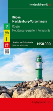 Rugen Island - Mecklenburg-Vorpommern, Road map 1:150.000 : Road and leisure map