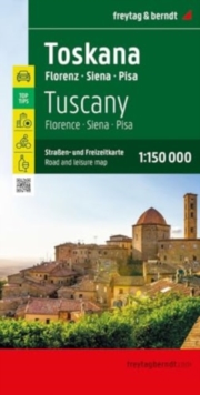 Tuscany - Florence, Siena, Pisa : Road and Leisure Map