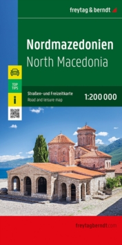 North Macedonia Road and Leisure Map : 1:200,000 scale map