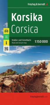 Corsica Road and Leisure Map : 1:150,000 scale