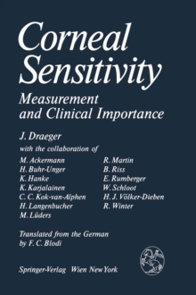 Corneal Sensitivity : Measurement and Clinical Importance